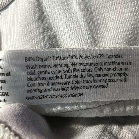 Eileen Fisher Organic Cotton Light Gray Cropped Jeans Size 8 - Picture 6 of 7